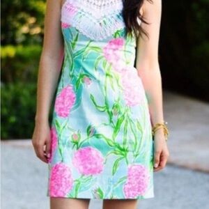 Lilly Pulitzer Pink and Green Floral Mini Dress
